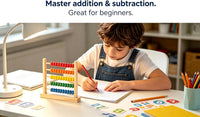 MAGIKON Miniature Abacus, 5 Rows Wooden Counting Frame for Math – Fun for Kids & Family - image 2