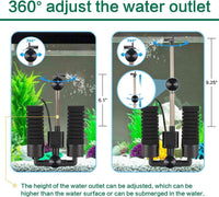 AQQA Electric Sponge Filter for Aquarium, 3W - M（5W for 15-55 gallon) - image 4
