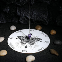 Blulu Pendulum and Board Wooden Dowsing Set Crystal Necklace Wiccan - White - image 4