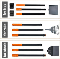 Niubya Pooper Scooper for Dogs, Metal Poop Scooper Tray Spade and Rake Set, Poop Scoop with Adjustable Long Handle, Dog Pooper Scooper for Pet Waste Removal