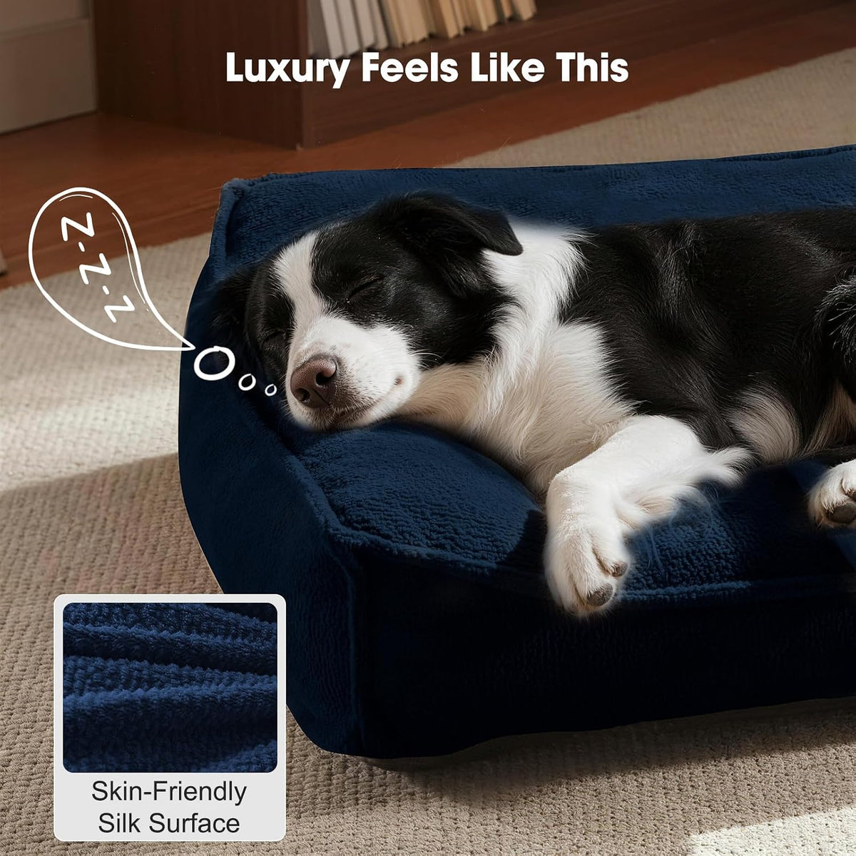 FURTIME XL Orthopedic Dog Bed Large Sized Dog - Blue / 45"L x 32"W x 9.5"Th - image 2