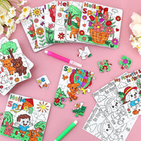 MUOUAKATE Christian Halloween crafts for kids, 24 blank coloring puzzle sets - view 18
