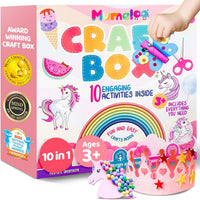 Mumaloo Arts and Crafts Kit for Kids, 10 Projects Ages 4, 8 - Unicorn