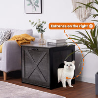 Cat Litter Box Enclosure, Hidden Litter Box Furniture - Dark Grey / 23.6"L x 19.7"W x 21.7"H - image 2