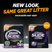 ARM & HAMMER Clump & Seal SLIDE Platinum Multi-Cat Clumping Litter, Easy Clean, Superior Odor Control, 37 Lbs