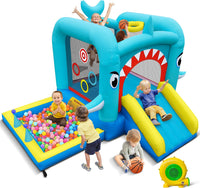 Culaluva 7-in-1 inflatable bounce house with slide, ball pit and basketball rim - view 3
