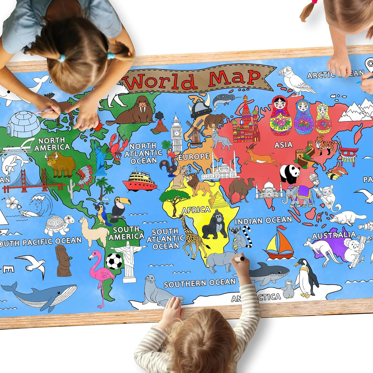Halloween Activity Poster, Halloween Tablecloth for Kids - Map