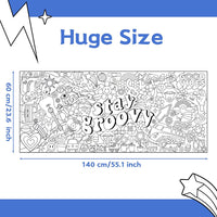 Dvbonike Jumbo Mandala Coloring Poster Giant Flower DIY Drawing Paper - Groovy - image 2