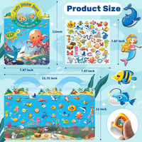 Elfew 3 pack Halloween reusable sticker books for toddlers with puffy stickers - view 6
