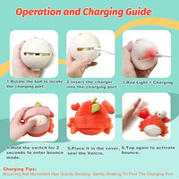 Crab Interactive Dog Toys – Rechargeable Self-Play Toy with Motion-Activated Ball & Music Recording Modes for Small, Medium & Large Dogs, Moving Dog Toy to Keep Them Busy
