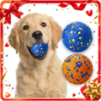 Dog Balls, Indestructible Dog Tennis Balls for Aggressive Chewers – Essentials for Dogs - Blue & Orange (2-Pack) / Medium (3" diameter) - image 2