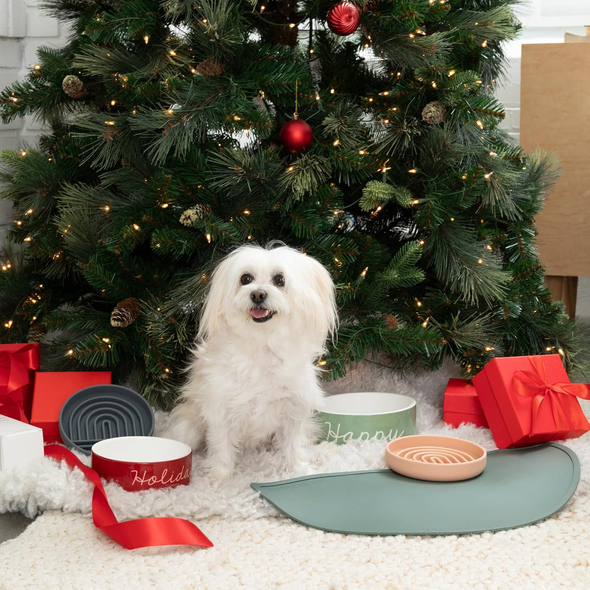 Silicone Dog Food Mat, Pet Placemat, 21" x 10.5" Deep - Honey / Large - image 2