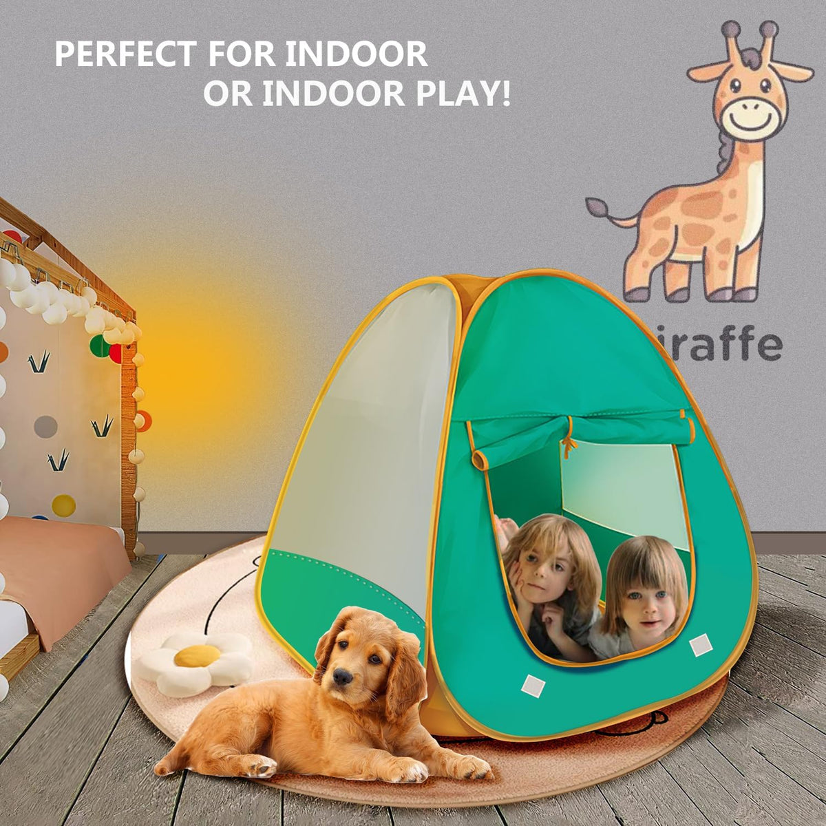 Kids Pop up Play Tent,Playhouse Tent for Boys Girls Babies and Toddlers, Play Tent Indoor Outdoor - image 2