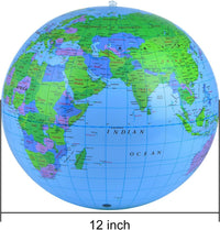 Coopay inflatable globe beach ball 2 pack, 12 inch PVC world map balls - view 4