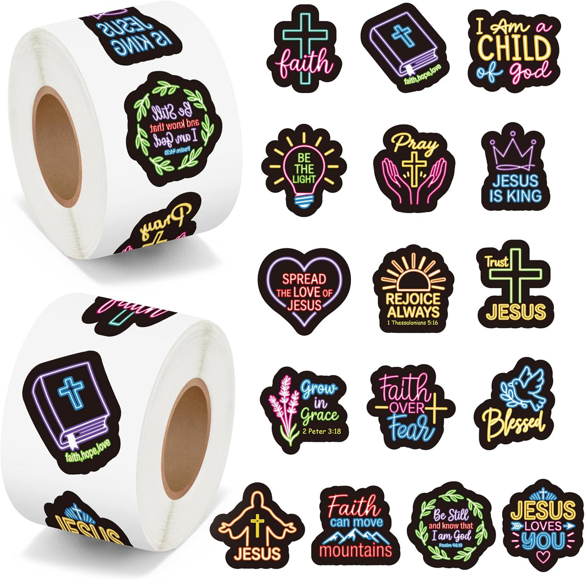 BeYumi Halloween Neon Christian Sticker - Neon Christian