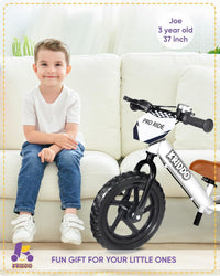 KRIDDO Pro toddler balance bike with hand brake, kickstand and thick tires - view 12