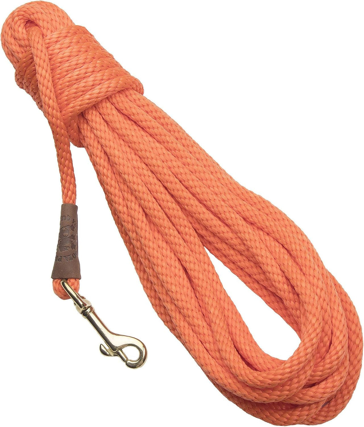 Mendota Pet Check Cord Leash, Dog Training Lead, Made in The USA - Orange / 3/8 in x 30 ft