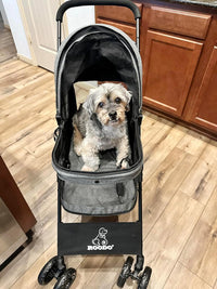 ROODO 4 Wheel Dog Cat Pet Stroller Best Lightweight Foldable Compact - sage green - image 2