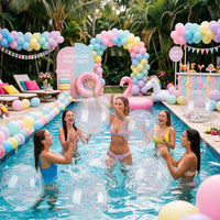 Civaner 10 Pcs Inflatable Glitter Beach Balls 16 Inch - Colorful / Foam - image 3