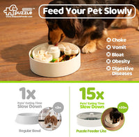 Slow Feeder Dog Bowl for Large Dogs with Non-Slip Base - M / Light Green - image 2
