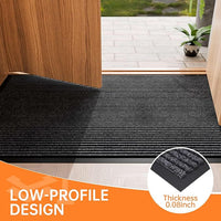 Front Door Mat, 4'x8' Indoor Outdoor Door Mat, Commercial Industrial Entrance Doormat, Heavy Duty Welcome Mat, Rubber Backing Non Slip Doormat for Entryway