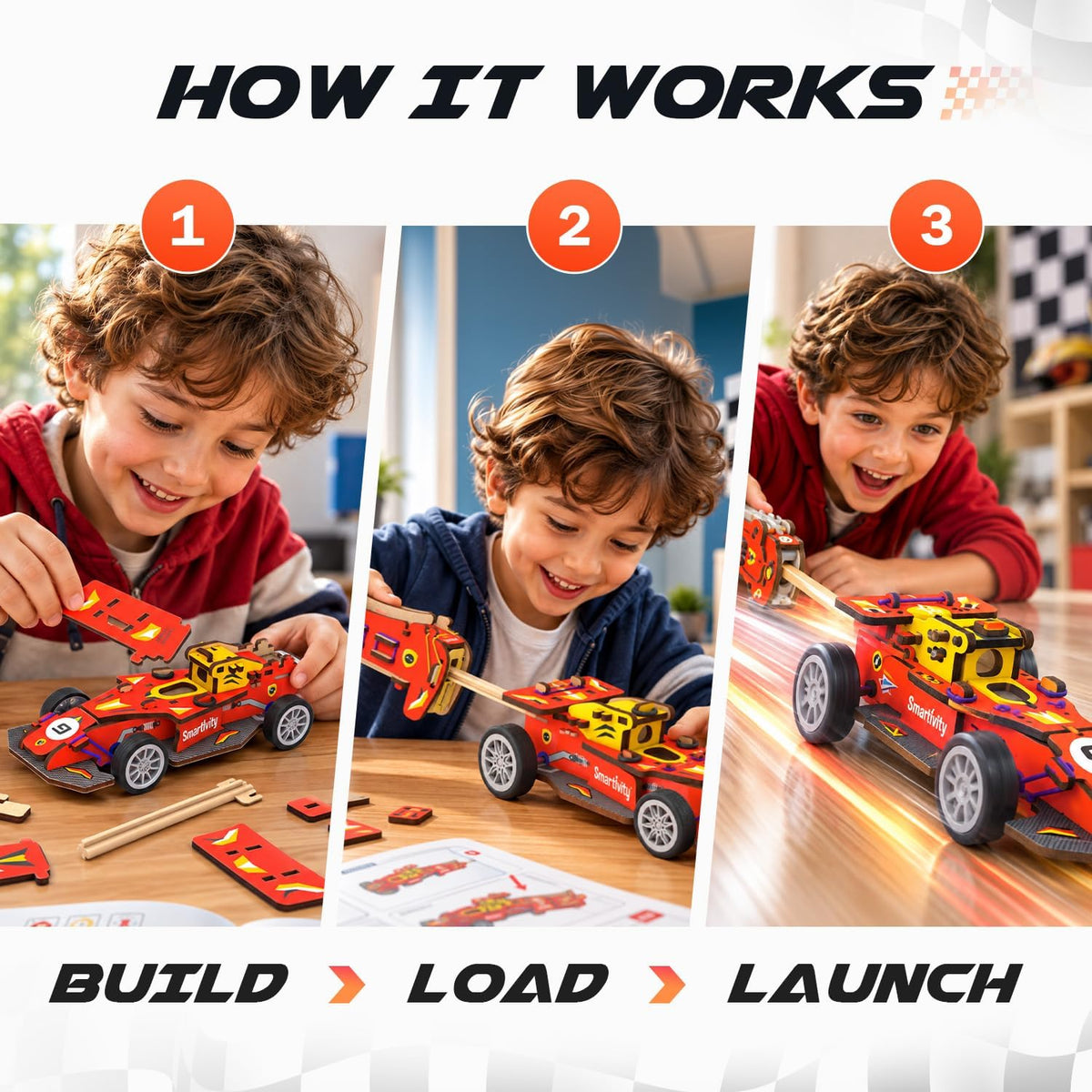 Smartivity DIY Mini Golf STEM Kit for Kids 6-12 Years – Fun for Kids & Family - Racing Car - image 4