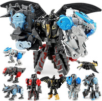 JONEG transforming robot dinosaur 4-in-1 STEM toy set for kids ages 6 to 10