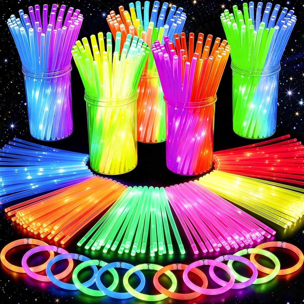 500 Pack Glow Sticks Bulk Party Pack Bright Glow in the Dark Party - 500