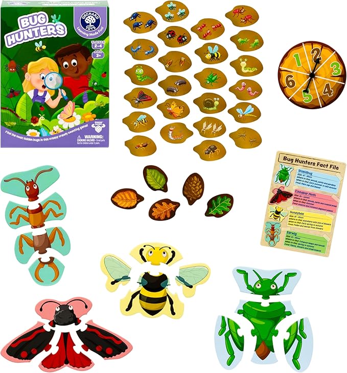 ORCHARD TOYS Bug Hunters Game, Learn Counting and Observational Skills As You Race to Be 1st to Build Your Bug, Designed for 2-4 Players Aged 3+-Board Games-BIG FRENCHIES-TinyTreasures Baby Boutique