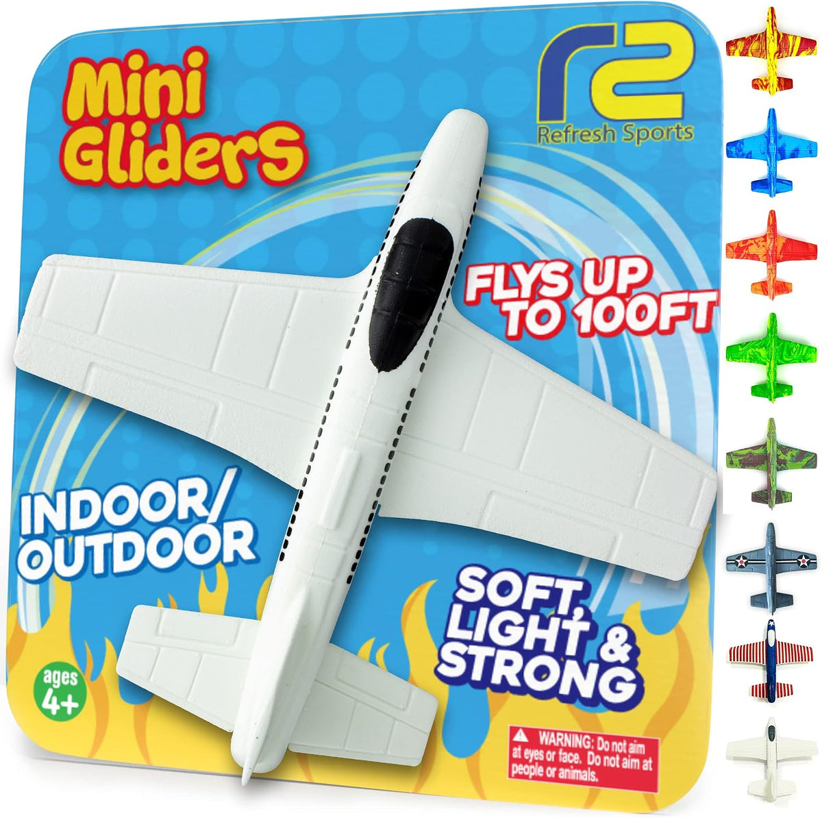Foam Airplanes - Stocking Stuffers for Kids All Ages 4 5 6 7 8 9 10 Year Old - Best Toy Gift - Boy - White