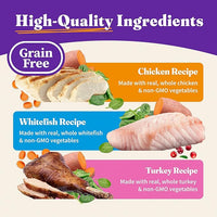 Halo Wet Cat Food Variety Pack, Three Canned Wet Cat Pate, Chicken, Turkey & Whitefish, 5.5 Oz Can (Pack of 12)