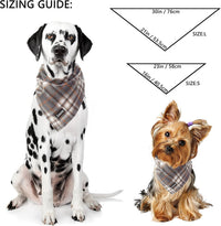 Soft Washable Plaid Bandanas for Dogs and Cats - Grey / Large - image 2