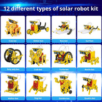 Solar Robot Building Kit, 12-in-1 STEM Robotic Toys for Kids Age 8-12 – Fun for Kids & Family - Yellow - image 2