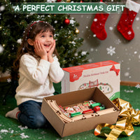 SainSmart Jr. 112-Piece Wooden Train Set for Toddler - image 3
