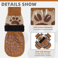 KOOLTAIL Dog Socks for Hot/Cold Pavement to Prevent Licking Paws Scratching,Anti Slip Pet Boots&Paw Protector for Hardwood Floors,Traction Control Grip Booties for Small Medium Large Senior Dogs XL