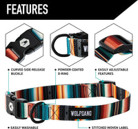 Wolfgang Heavy Duty Martingale Dog Collar with Quick Release Nylon - LostArt Print / Medium (1 Inch x 14-18 Inch) - image 3
