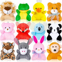 Sofier 12 Packs Mini Stuffed Animals Bulk Party Favors For Kids Treasure Box Toys Classroom Plush Toys Claw Machine Key Chains Carnival Prizes Small Valentine Halloween Christmas Gifts Stocking