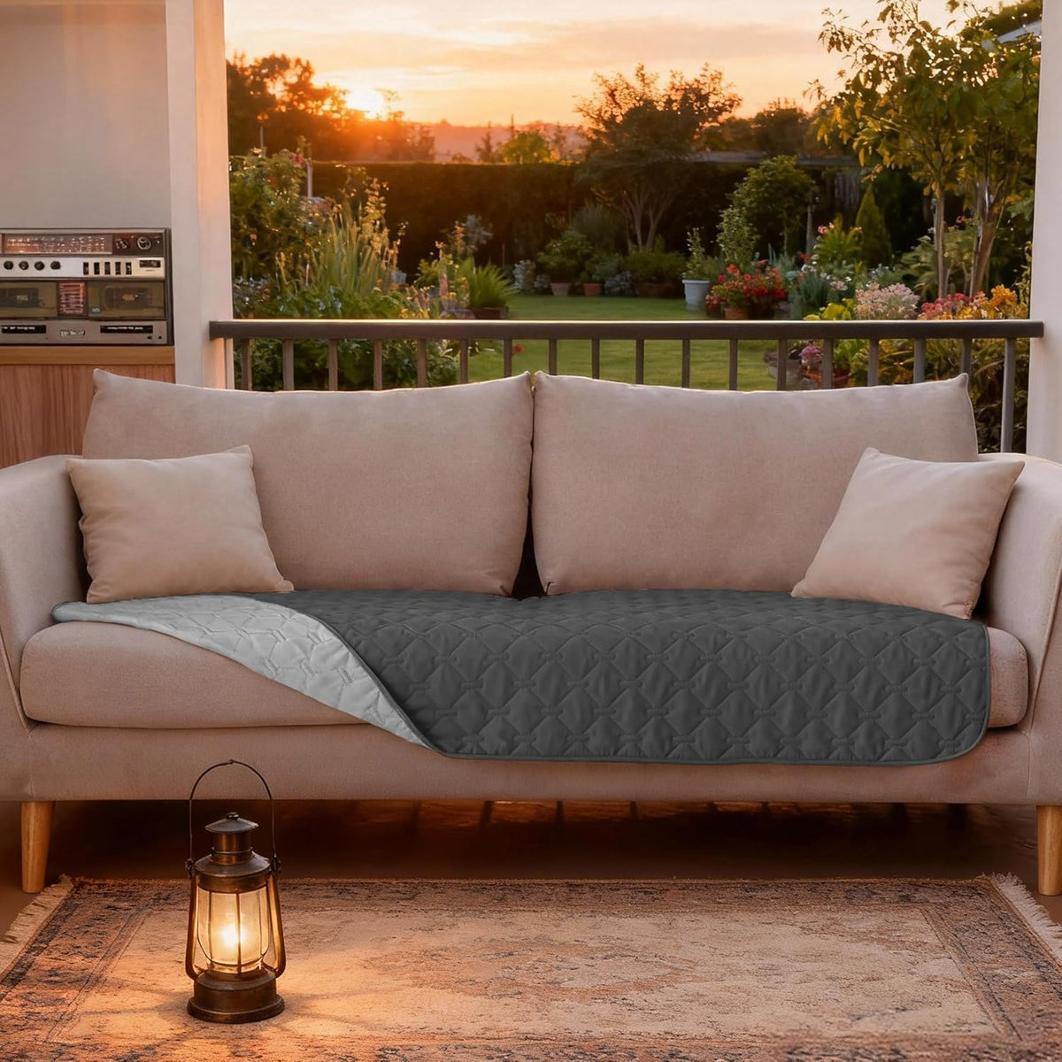 Waterproof Blanket, Couch Covers for Dogs, Reversible Protector – Essentials for Dogs - 30x70 Inch (Pack of 1) / Dark Grey/Light Grey - image 2