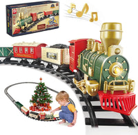 Electric Train Set for Kids Ages 4-8 - Green Red Gold