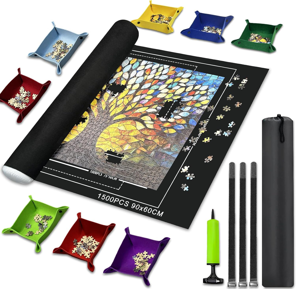 Napzy Puzzle Mat Roll Up 3000pcs - Black, 500-1500pcs