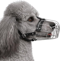 Stainless Steel Wire Basket Dog Muzzle for Husky – Essentials for Dogs - Stainless Steel / Poodle