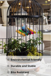 SunGrow Colorful Finch Swing Toy with Bells - Wooden Swing, 1 Piece - image 3