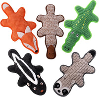 5 Pack No Stuffing Squeaky Dog Toys for Large Dogs - Multicolor / 5-piece set
