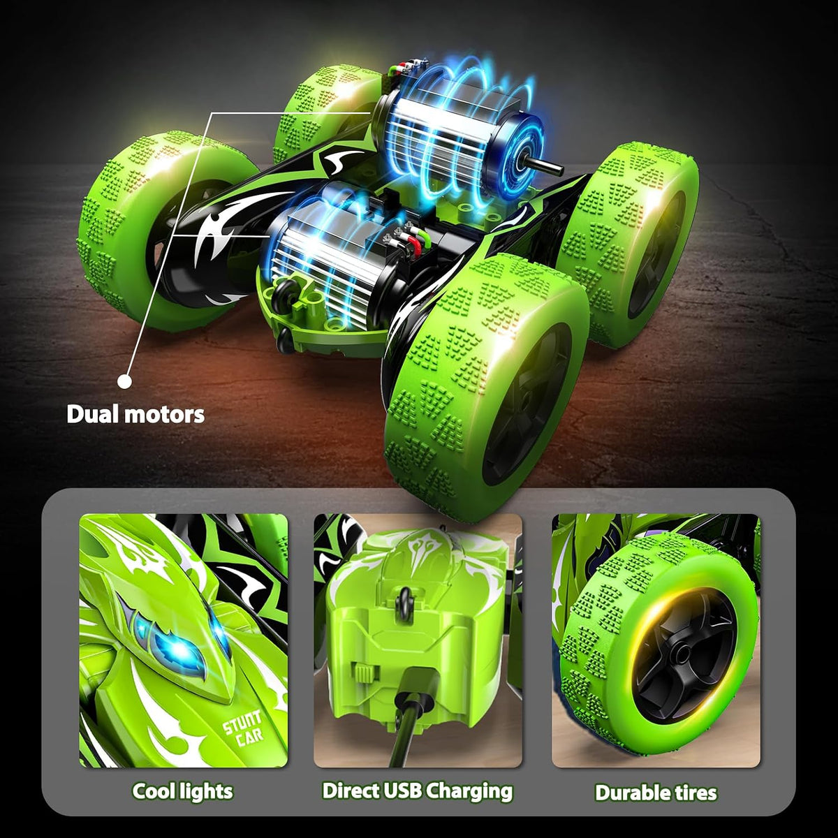 Excitobo Remote Control Car - Green - image 4