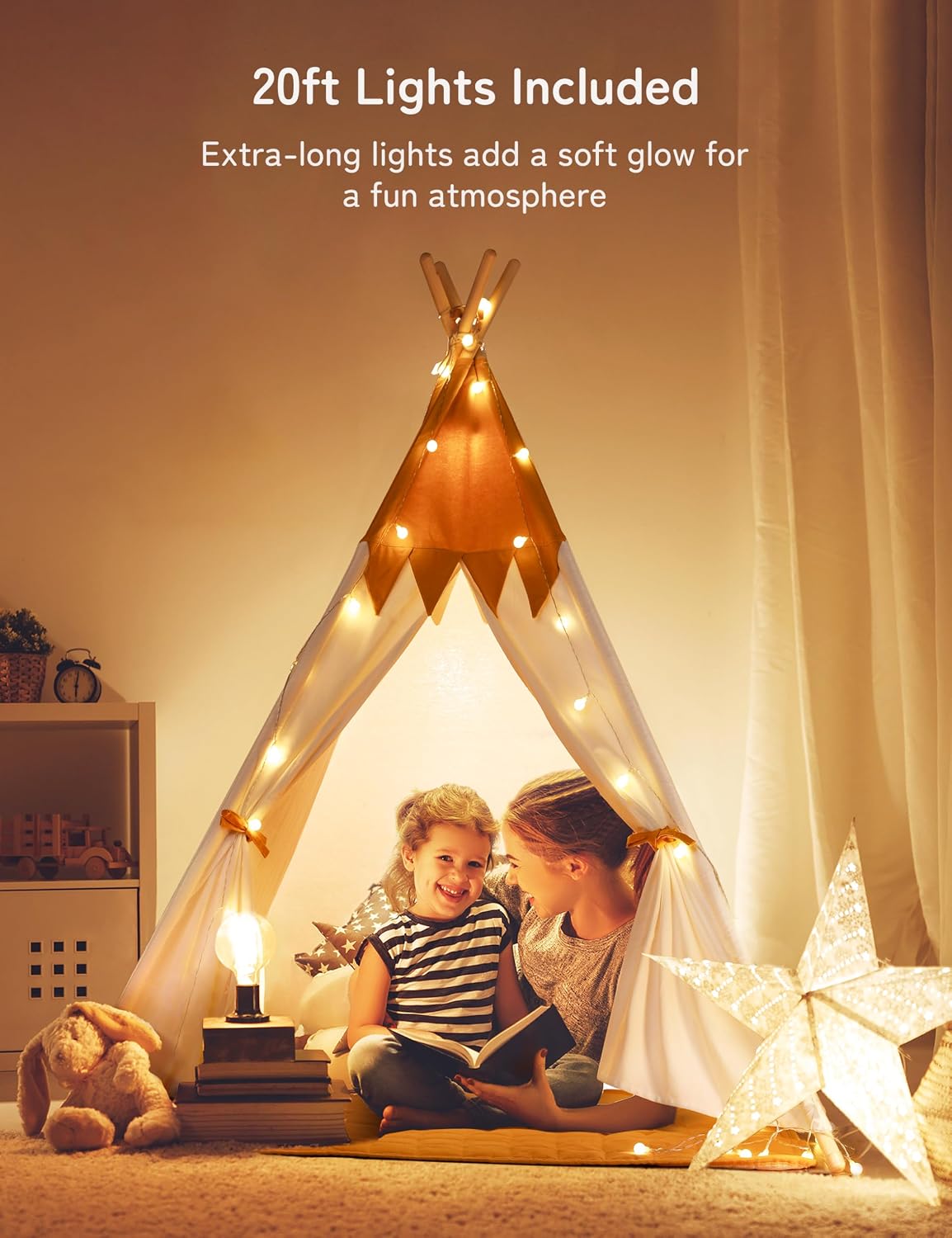 besrey Teepee Tent for Kids - Yellow / Large - image 4