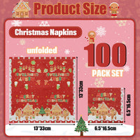 100Pcs Butterfly Napkins, Fairy Napkin - Christmas Gingerbread - image 2