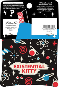 Blue Q Existential Kitty Catnip Cat Toy. Premium Organic Catnip Grown in The USA, 100% Cotton Pouches, Kitty Graphics Sure to Delight Every Cat-Keeper.