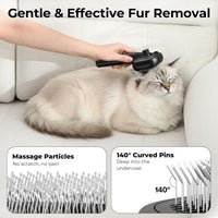 Pecute Self-Cleaning Steam Dog Cat Brush for Heavy Shedding/Long Coats – Essentials for Cats - Black - image 4