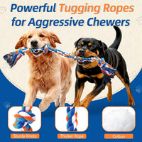 Forfon Tough & Strong Dog Rope Toy for Aggressive Chewers – Essentials for Dogs - Multiple colors - image 3