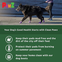Protex PawZ Rubber Dog Boots for Paws 4" and Up, 24 Total (2 Packs of 12) - All-Weather, Anti-Slip, Waterproof Dog Socks - X-Large, Green